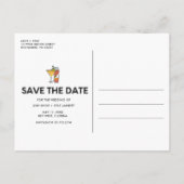 Funny Free Drinken Wedding Save the Date Aankondigingskaart (Achterkant)