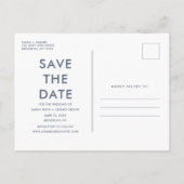 Funny Free Drinken Winter Blue Wedding Save Dates Aankondigingskaart (Achterkant)