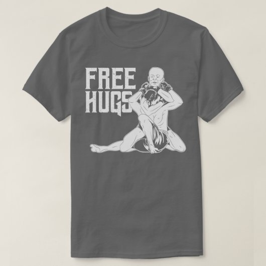Funny Free Hugs BJJ Jiu Jitsu en MMA T-shirt (Design voorkant)