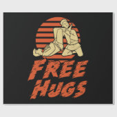 Funny Free Hugs - Braziliaanse Jiu-Jitsu, BJJ Gift Cadeaupapier (Vlak)