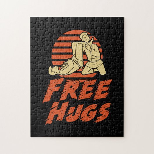 Funny Free Hugs - Braziliaanse Jiu-Jitsu, BJJ Gift Legpuzzel (Verticaal)