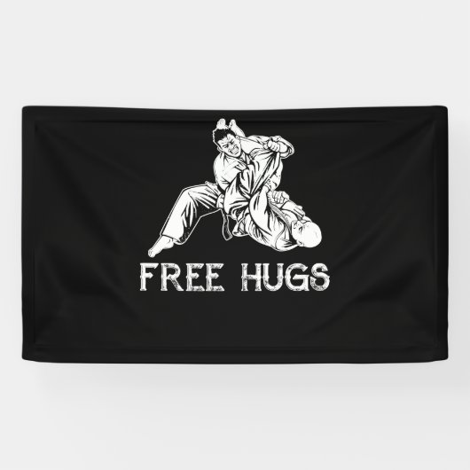 Funny Free Hugs Brazilian Jiu-Jitsu MMA BJJ Spandoek (Horizontaal)