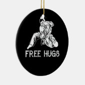 Funny Free Hugs Brazililian Jiu-Jitsu MMA BJJ Keramisch Ornament (Rechts)
