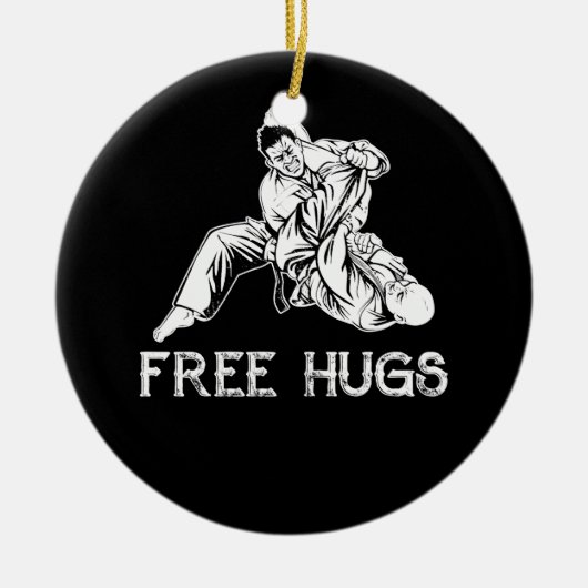 Funny Free Hugs Brazililian Jiu-Jitsu MMA BJJ Keramisch Ornament (Voorkant)