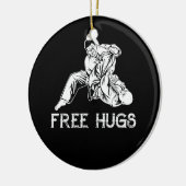 Funny Free Hugs Brazililian Jiu-Jitsu MMA BJJ Keramisch Ornament (Links)
