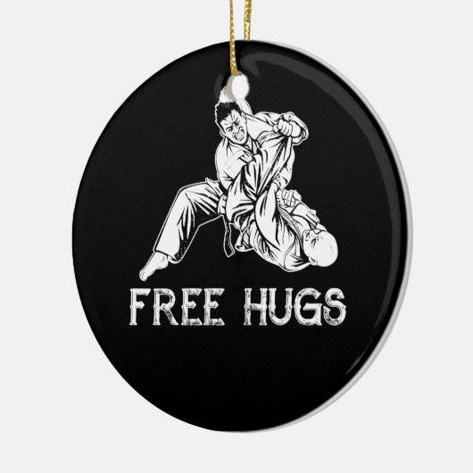 Funny Free Hugs Brazililian Jiu-Jitsu MMA BJJ Keramisch Ornament (Links)