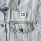 Funny free hugs cactus typografie humor ronde button 3,2 cm (In situ)