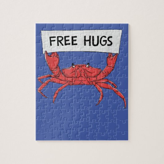 Funny Free Hugs Crab Lobster Shrimp Prawn Gift Legpuzzel (Verticaal)