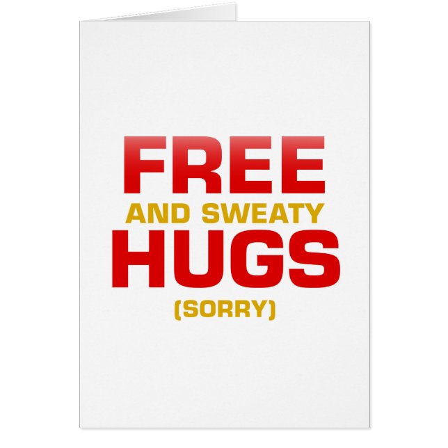 Funny FREE HUGS met verborgen boodschap (Voorkant)