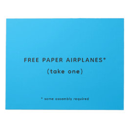 Funny Free Paper Airplanes Joke Notitieblok