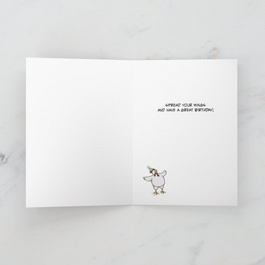 Funny Free range Chickens Birthday Kaart (Binnen)