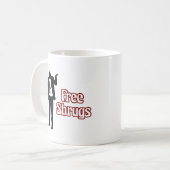 Funny Free Shrugs Coffee Mok (Voorkant links)
