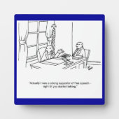 Funny Free Speech Business Plaque Fotoplaat (Voorkant)