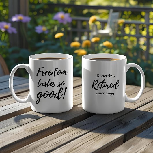 Funny Freedom Tastes So Good Retirement Gift Koffiemok