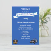 Funny Freeze Retirement Politie Kaart (Staand voorkant)