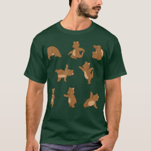 Funny French Bear Yoga Pose Namaste Bear Lover T-shirt
