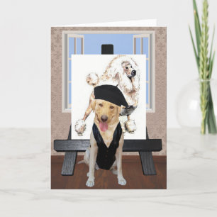  Funny French Birthday met Lab Kaart