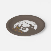 Funny French Bulldog and Moon Halloween Costume Papieren Bordje (Gekanteld)