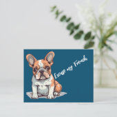 Funny French Bulldog Briefkaart (Staand voorkant)