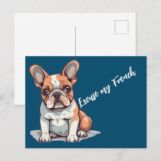 Funny French Bulldog Briefkaart (Voorkant / Achterkant)
