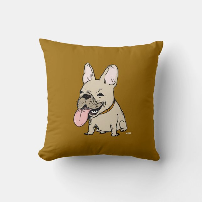 Funny French Bulldog - Color  Kussen (Voorkant)