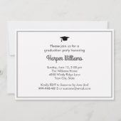 Funny French BullDog Dog Foto Graduation Party Kaart (Achterkant)