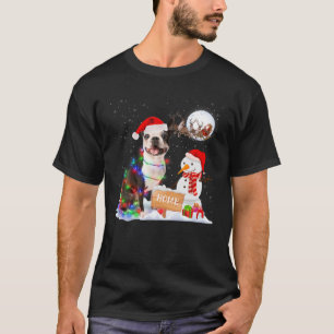 Funny French Bulldog Dog Kerstmis Snowman Xmas Li T-shirt