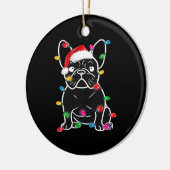 Funny French Bulldog Dog Tree Christmas Lights Xma Keramisch Ornament (Links)