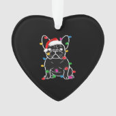 Funny French Bulldog Dog Tree Christmas Lights Xma Ornament (voorkant)
