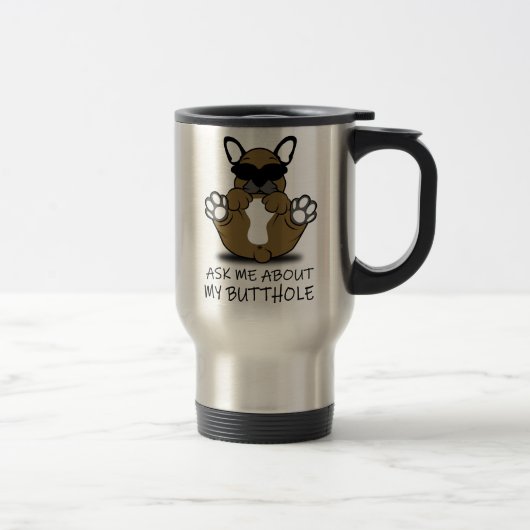 FUNNY FRENCH BULLDOG, French Bulldog Gift Reisbeker (Rechts)