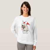 Funny French Bulldog Frenchie Clause Dog Kerstmis T-shirt (Voorkant volledig)