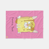 Funny French Bulldog Frenchie Cute Dog Cartoon Fleece Deken (Voorkant (Horizontaal))