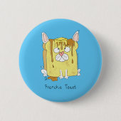 Funny French Bulldog Frenchie Cute Dog Cartoon Ronde Button 5,7 Cm (Voorkant)