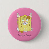 Funny French Bulldog Frenchie Cute Dog Cartoon Ronde Button 5,7 Cm (Voorkant)