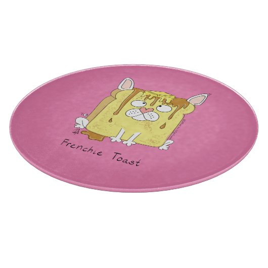 Funny French Bulldog Frenchie Cute Dog Cartoon Snijplank (Hoek)