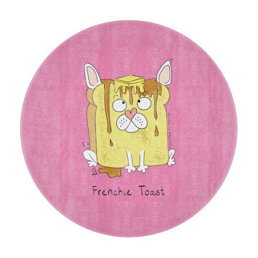 Funny French Bulldog Frenchie Cute Dog Cartoon Snijplank (Voorkant)