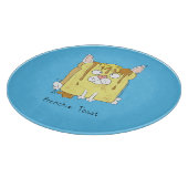 Funny French Bulldog Frenchie Cute Dog Cartoon Snijplank (Hoek)