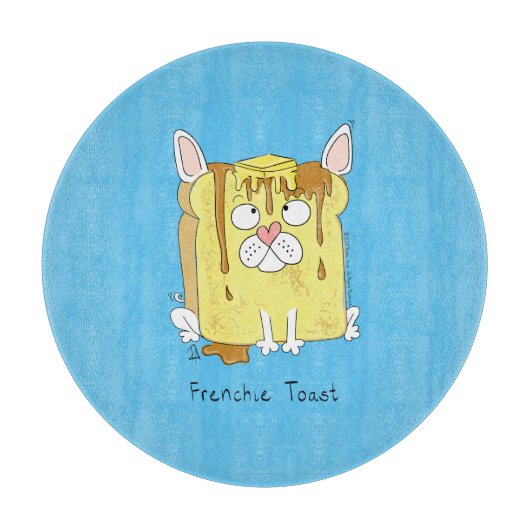 Funny French Bulldog Frenchie Cute Dog Cartoon Snijplank (Voorkant)