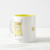 Funny French Bulldog Frenchie Dog Cute Kinderen Tweekleurige Koffiemok (Voorkant links)