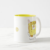 Funny French Bulldog Frenchie Dog Cute Kinderen Tweekleurige Koffiemok (Voorkant rechts)