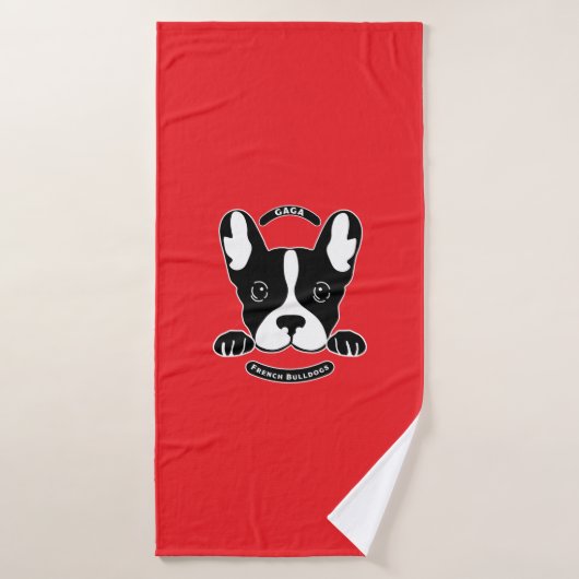 Funny French Bulldog Gifts Badhanddoek (Badhanddoek)