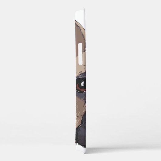 Funny French Bulldog Head Dog Case-Mate iPhone Case (Achterkant / Rechts)