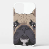 Funny French Bulldog Head Dog Case-Mate iPhone Case (Achterkant)
