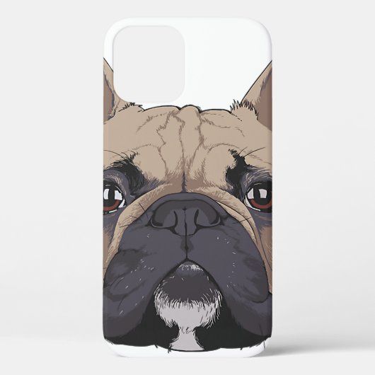 Funny French Bulldog Head Dog Case-Mate iPhone Case (Achterkant)