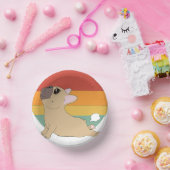 Funny French Bulldog in Yoga Pose Papieren Kommen (Feest)