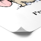 Funny French Bulldog Kerstfeestay Santa Dog Poster (Hoek)