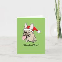 Funny French Bulldog Kerstfranchie Santa