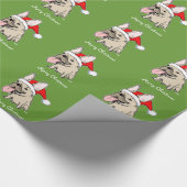 Funny French Bulldog kerstpattern Cute Cadeaupapier (Hoek)