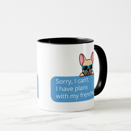 Funny French Bulldog Mok (Voorkant rechts)