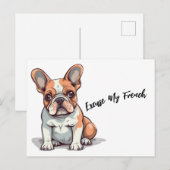 Funny French Bulldog Pardon My French Briefkaart (Voorkant / Achterkant)